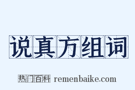 说真方组词是什么意思的图片